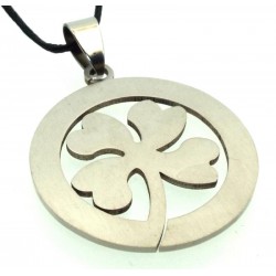 Stainless Steel Lucky Four Leaf Clover Pendant